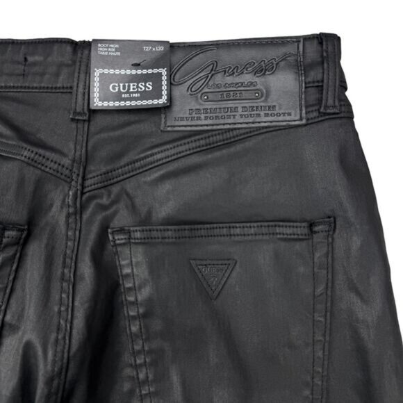 NWT GUESS 70's Pop Waxed Boot High Rise Pant In Harrogate Size 27 X 33 - Picture 7 of 7